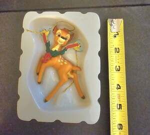 Vintage Disney Grolier Christmas Magic Bambi Ornament #26231-120 Original Box